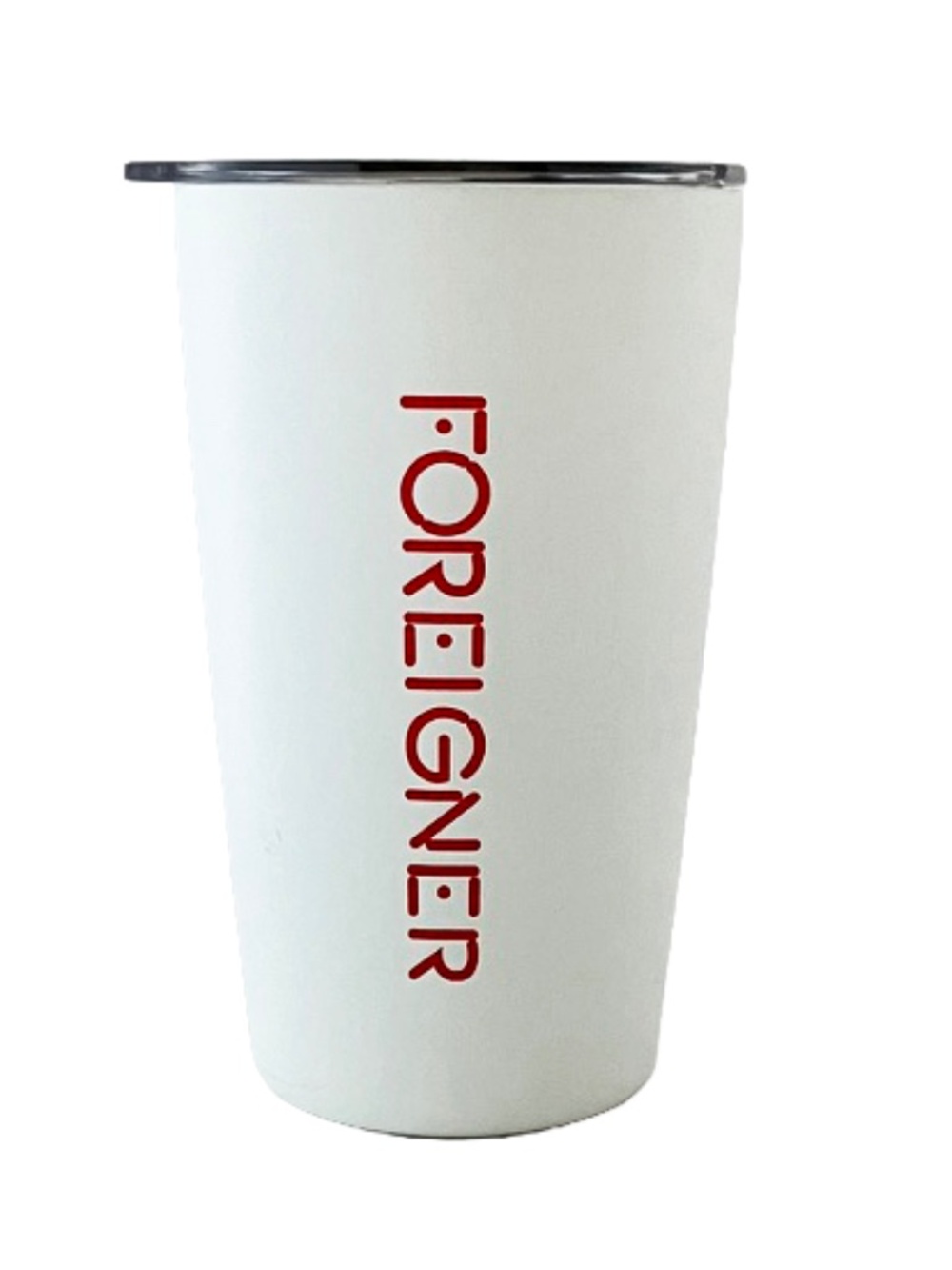 NEW Foreigner tumbler by MiiR 12 oz VI Tumbler White Slide Lid TUSL2SV12001